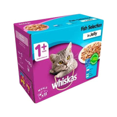 Whiskas 1+ Pouches Fish Selection In Jelly (12 Pouch)