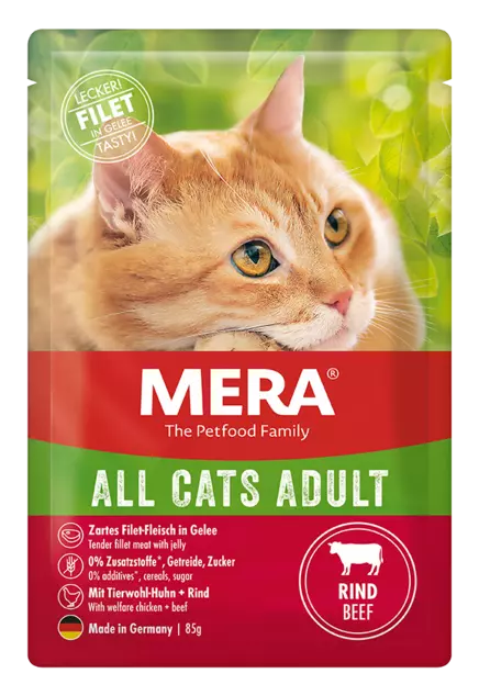 MERA Cats Adult wet food With beef