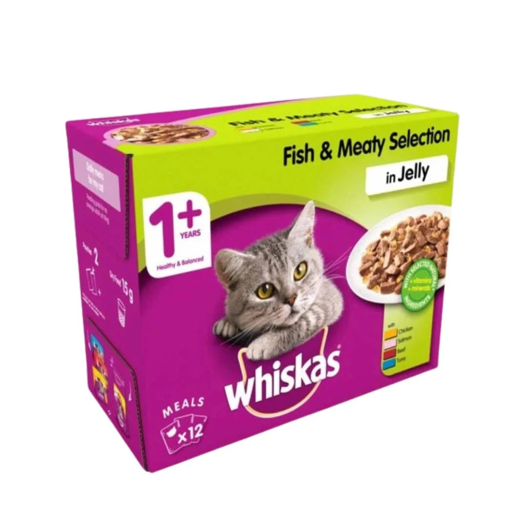 Whiskas Adult Fish & Meat Selection in Jelly Pouch