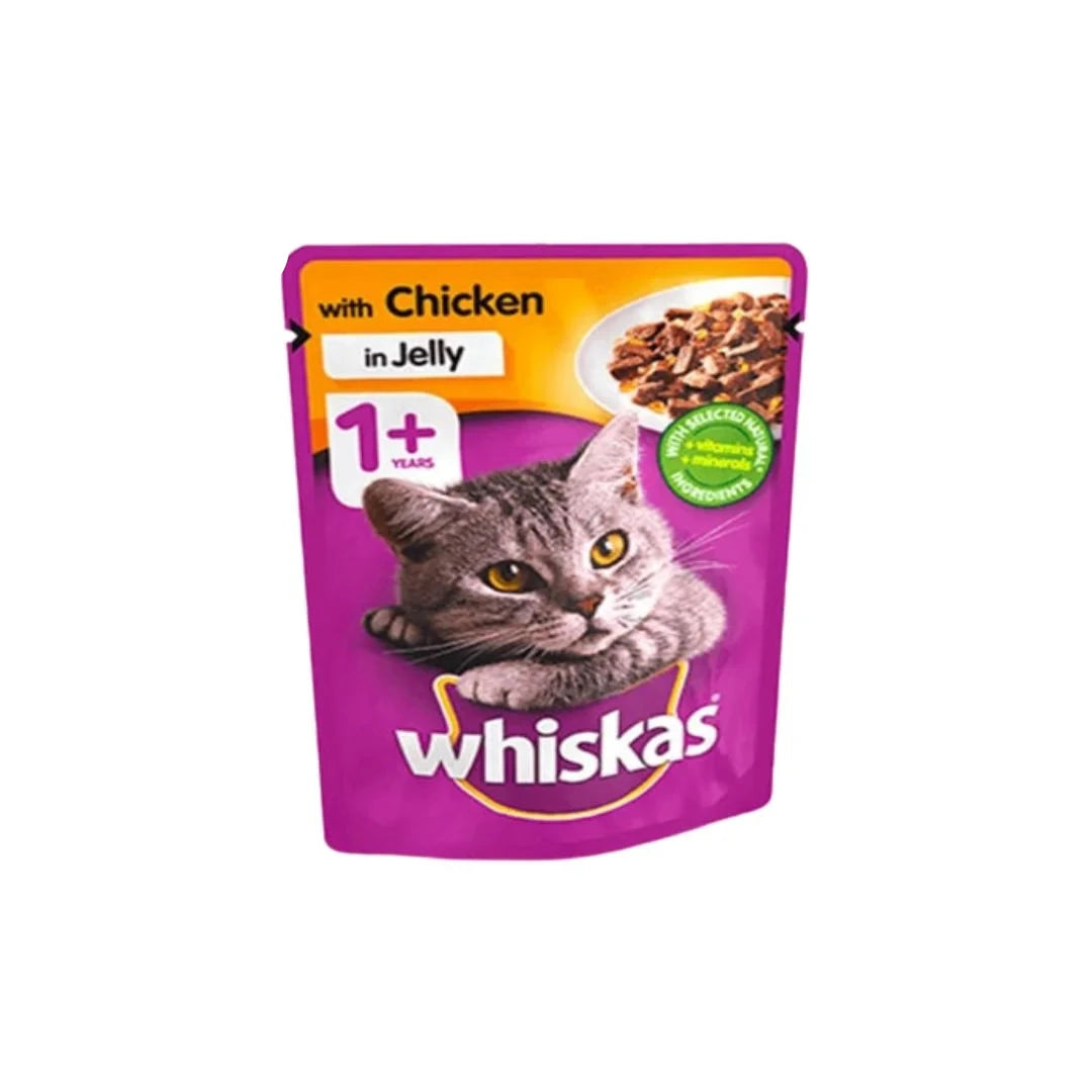 Whiskas 1+ Chicken in Jelly 85g Pouch