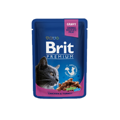 Brit Premium With Chicken & Turkey Wet Food Pouch (Gravy)