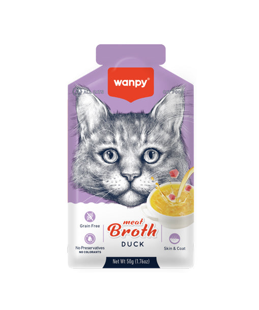 Wanpy Adult Cat Soup Meat Broths Duck 50 g