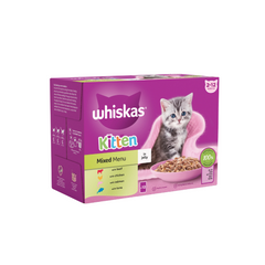 WHISKAS Kitten Mixed Menu Wet Cat Food Pouches